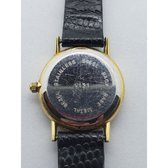 Advance women\'s watch V121, Small dark blue face with gold bevel main image 4
